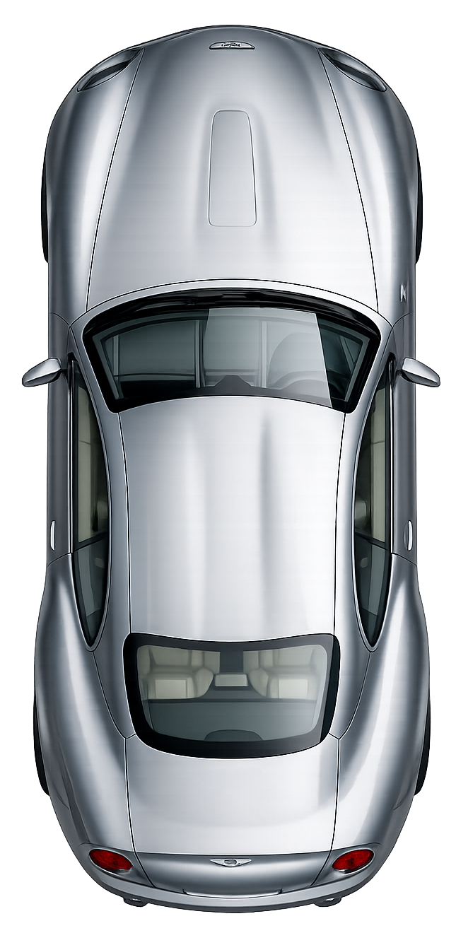 DB7 Zagato — vue de dessus